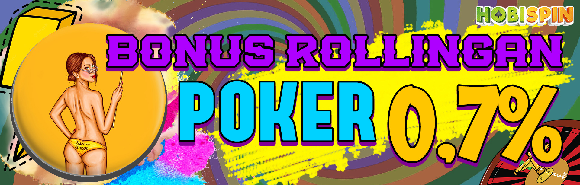 Hobispin, situs judi online terpercaya menawarkan BONUS ROLLINGAN poker 0,7%