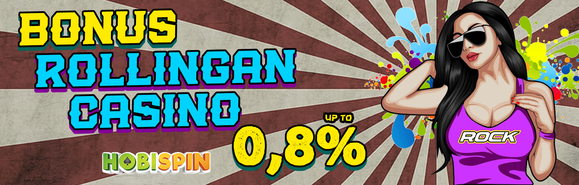 Hobispin, situs judi online terpercaya menawarkan BONUS ROLLINGAN LIVE CASINO UP TO 0,8%