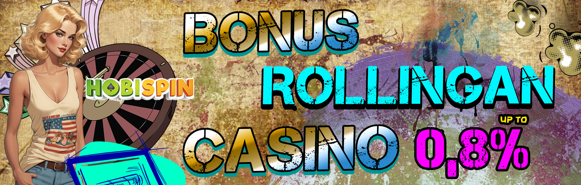 Hobispin, situs judi online terpercaya menawarkan BONUS ROLLINGAN LIVE CASINO UP TO 0,8%