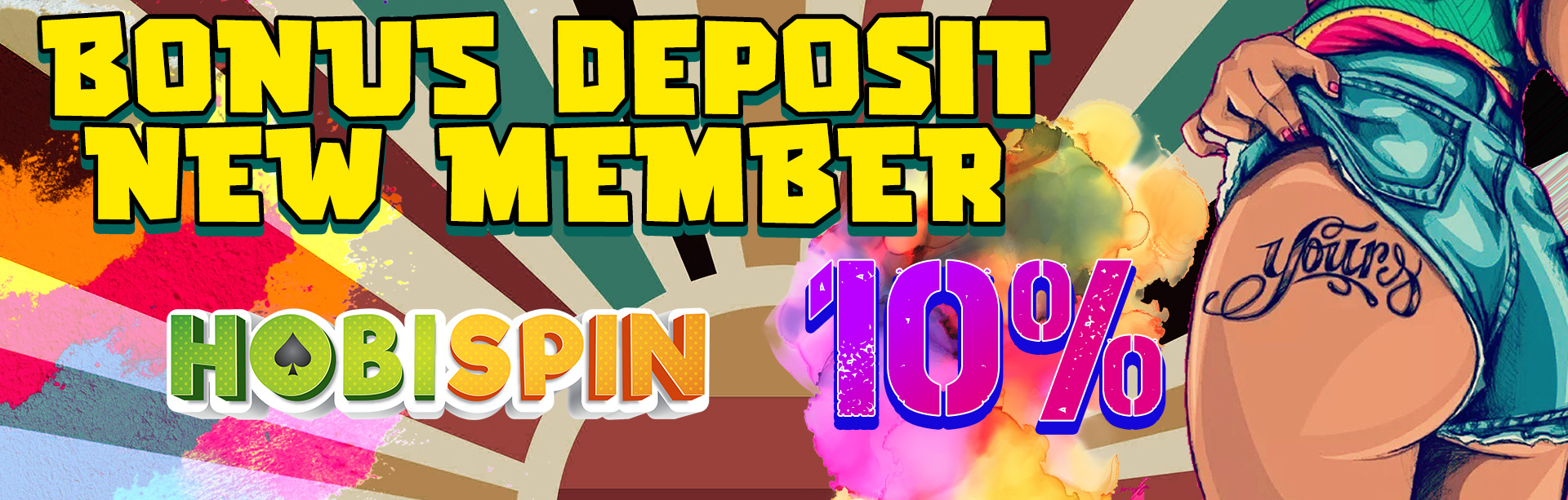 Hobispin, situs judi online terpercaya menawarkan BONUS NEW MEMBER 10%