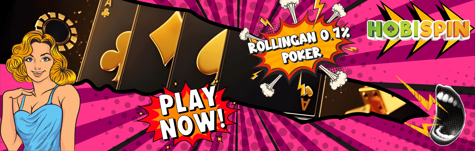 Hobispin, situs judi online terpercaya menawarkan BONUS ROLLINGAN poker 0,7%