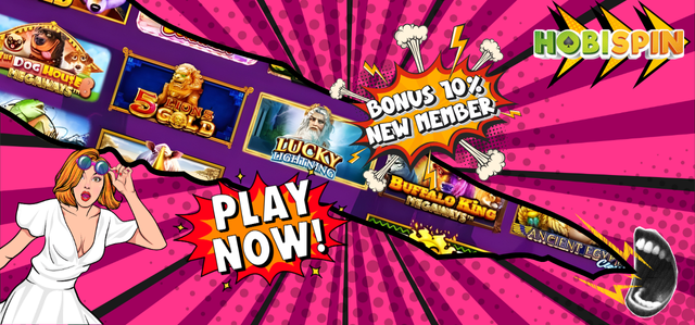 Hobispin, situs judi online terpercaya menawarkan BONUS NEW MEMBER 10%