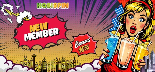 Hobispin, situs judi online terpercaya menawarkan BONUS NEW MEMBER 10%